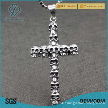 Punk silver cross pendant,silver gothic modern cross pendants